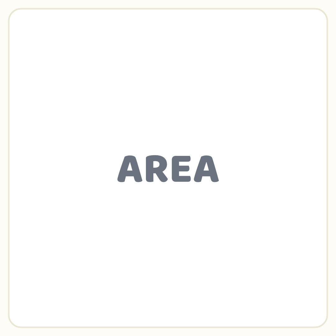 Rebus puzzle: the word &quot;AREA&quot; printed in gray ink