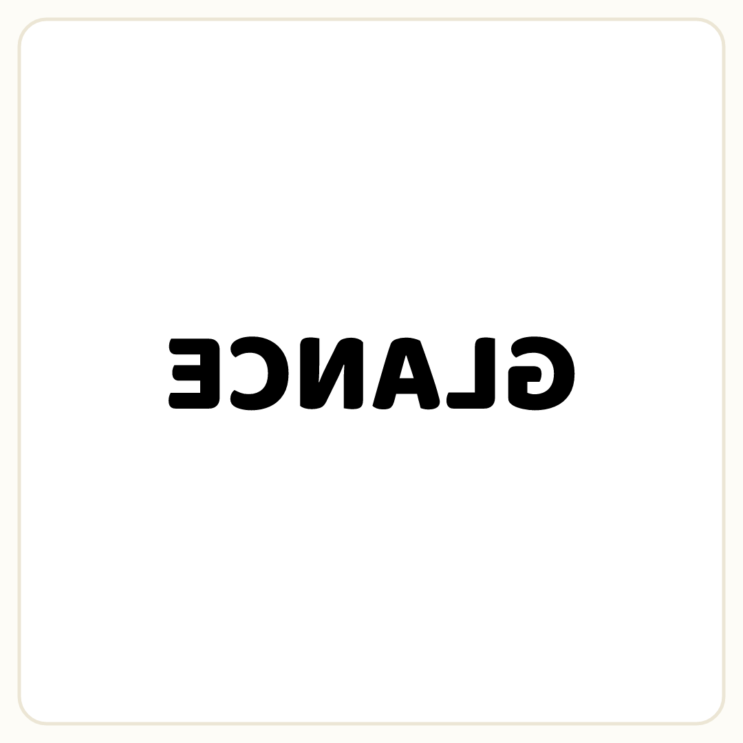 Rebus puzzle: the word &quot;GLANCE&quot; mirrored (written backwards)