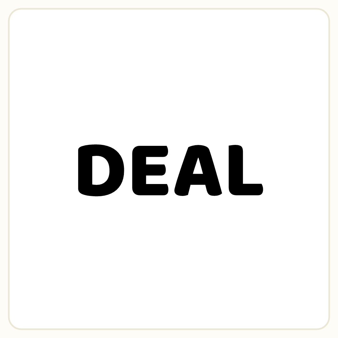 Rebus puzzle: the word &quot;DEAL&quot; printed very large