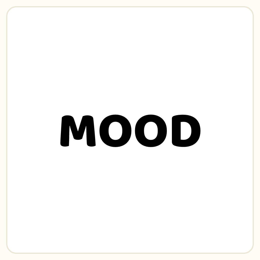 Rebus puzzle: the word &quot;MOOD&quot; printed very large