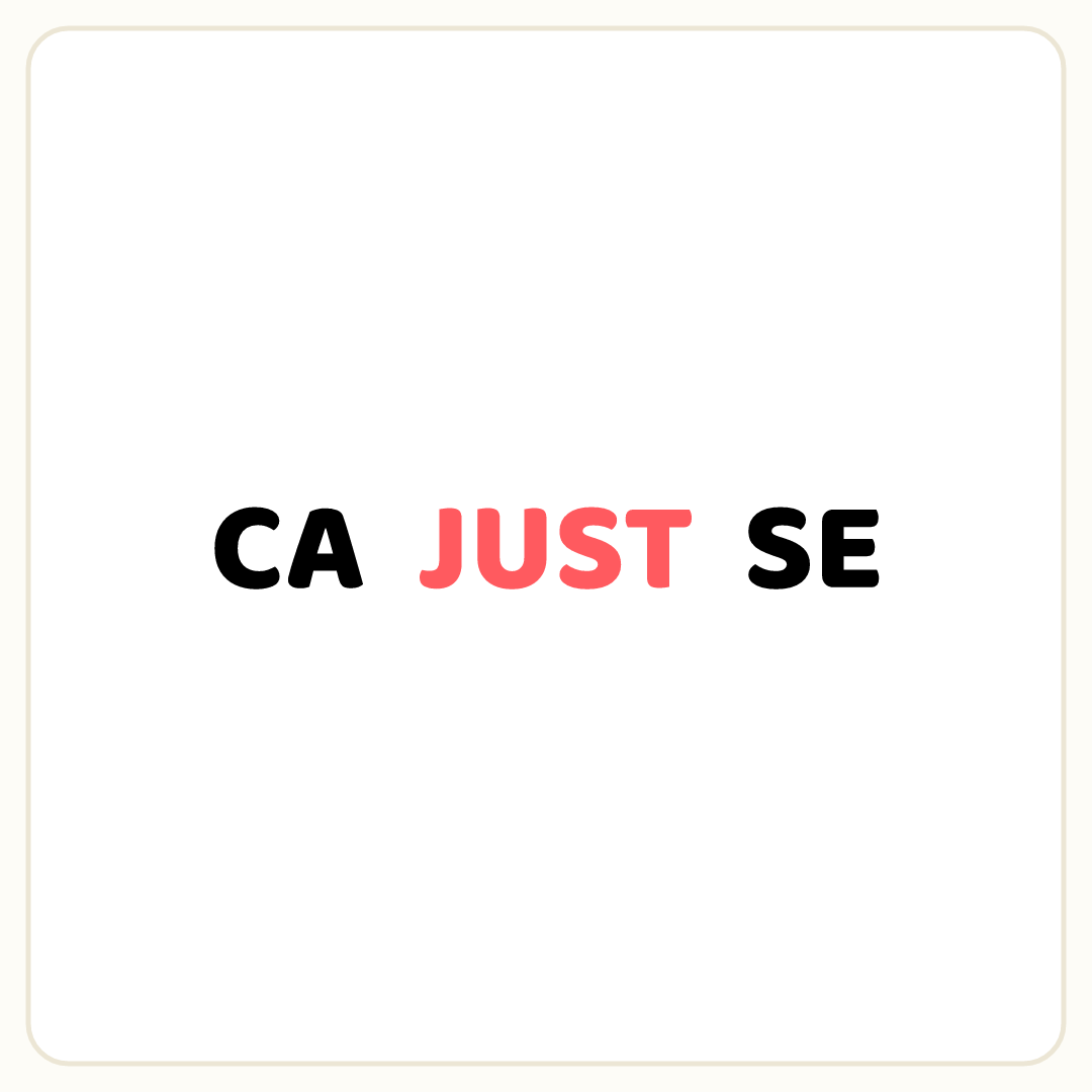 Rebus puzzle: the word &quot;JUST&quot; placed inside the word &quot;CASE&quot; (splitting it after letter 2)