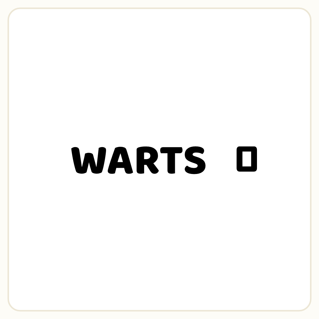 Rebus puzzle: the word &quot;WARTS&quot;, then the symbol &quot;←&quot;