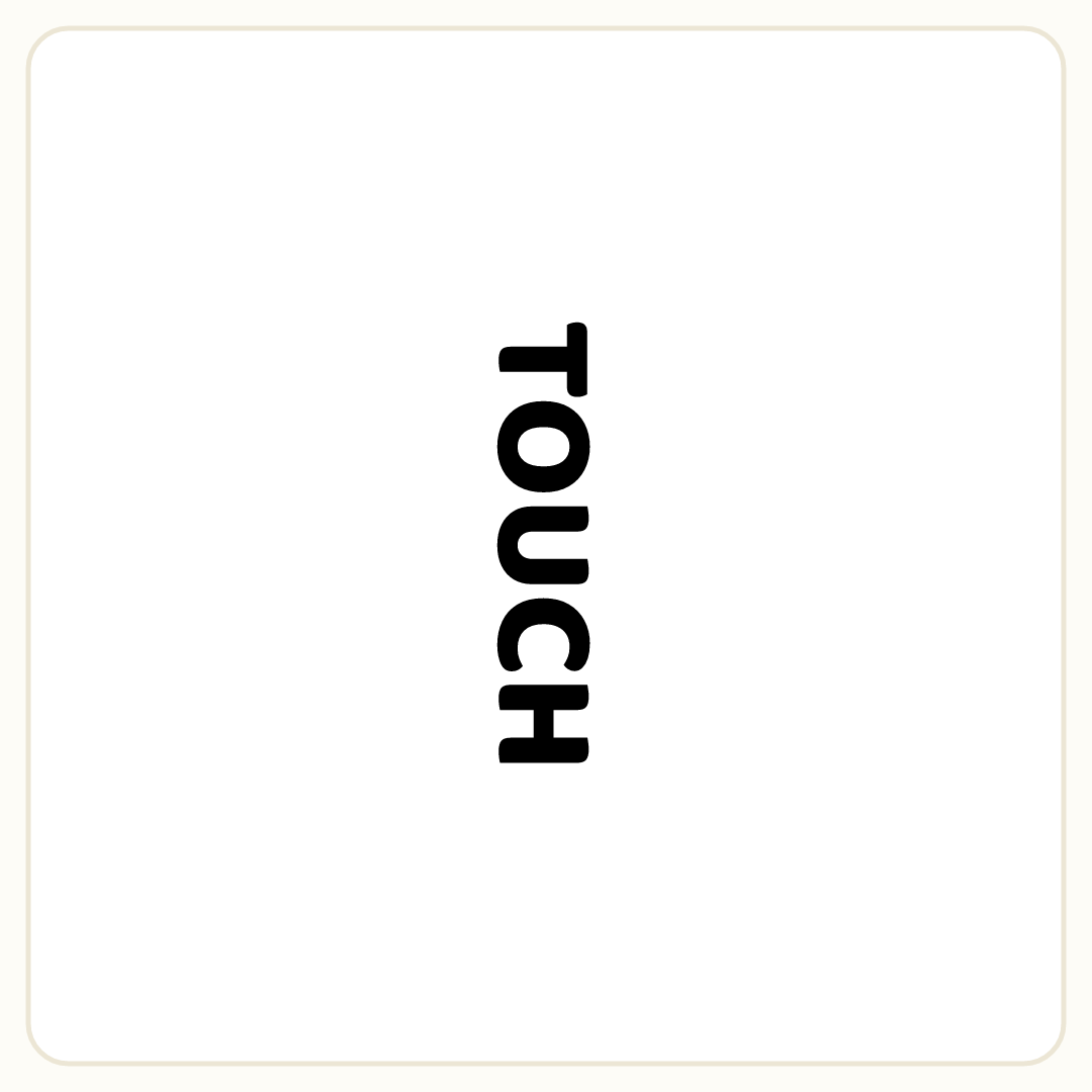 Rebus puzzle: the word &quot;TOUCH&quot; rotated so it reads downward