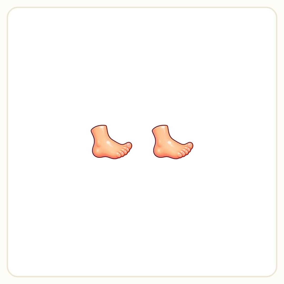 Rebus puzzle: a picture of a foot repeated 2 times in a row