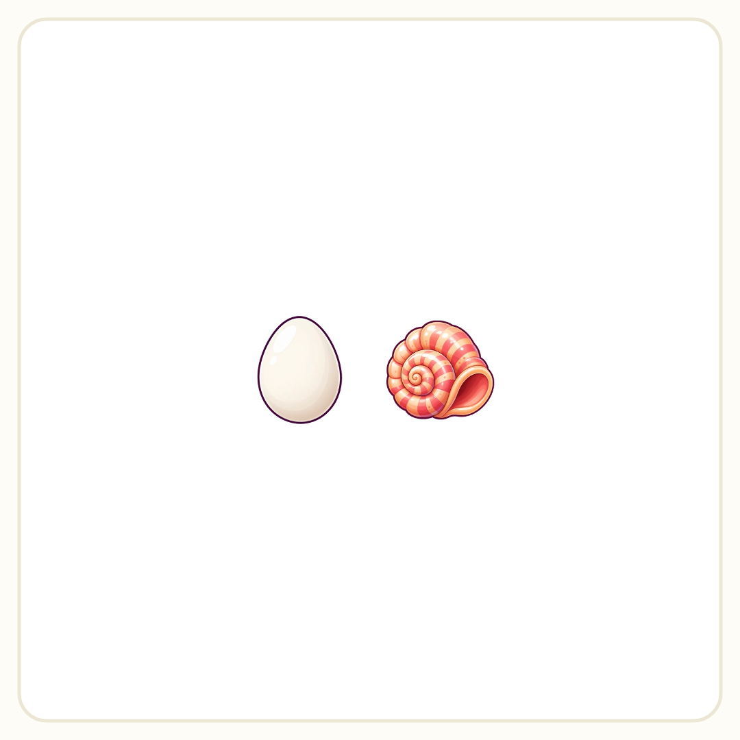 Rebus puzzle: a picture of an egg, then a picture of a shell