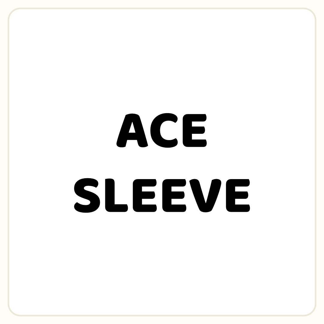 Rebus puzzle: the word &quot;ACE&quot;, printed directly above the word &quot;SLEEVE&quot;