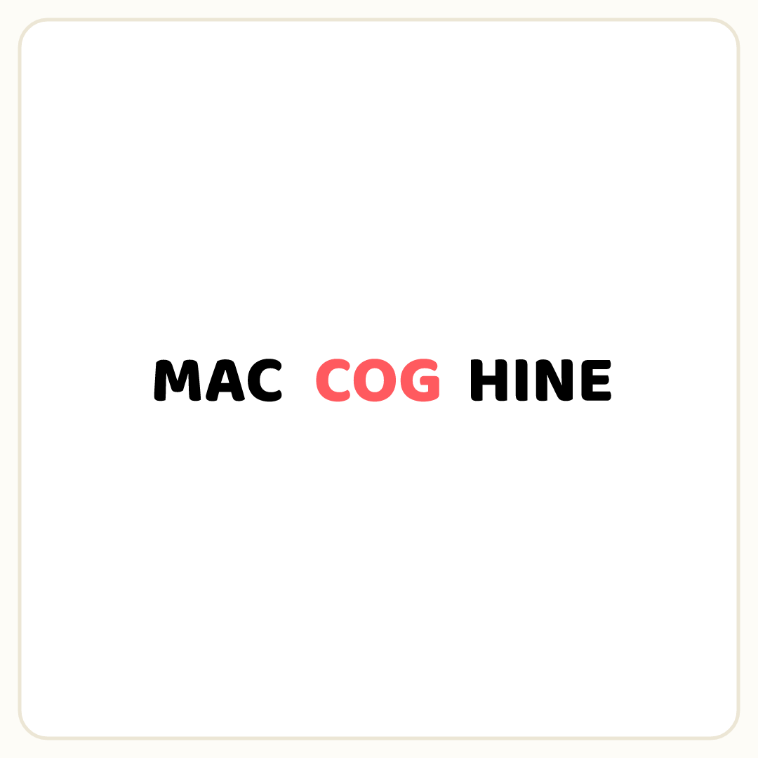 Rebus puzzle: the word &quot;COG&quot; placed inside the word &quot;MACHINE&quot; (splitting it after letter 3)