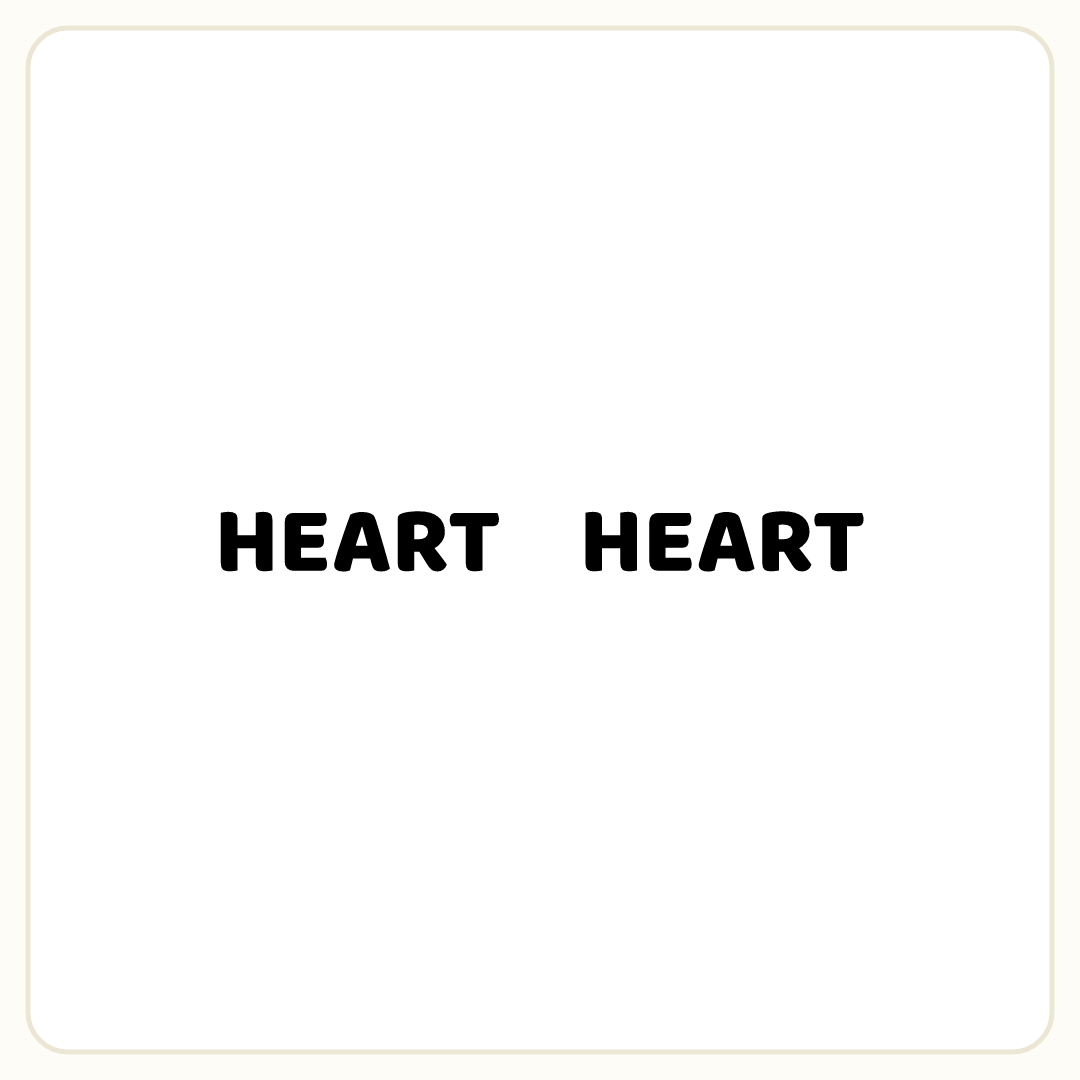 Rebus puzzle: the word &quot;HEART&quot; repeated 2 times in a row