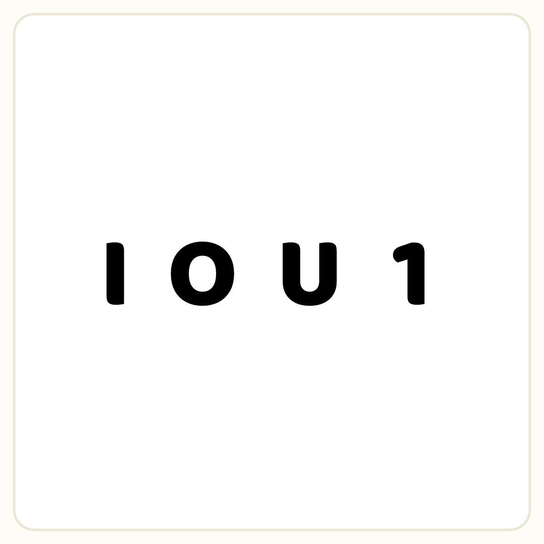 Rebus puzzle: the word &quot;I&quot;, then the word &quot;O&quot;, then the word &quot;U&quot;, then the word &quot;1&quot;
