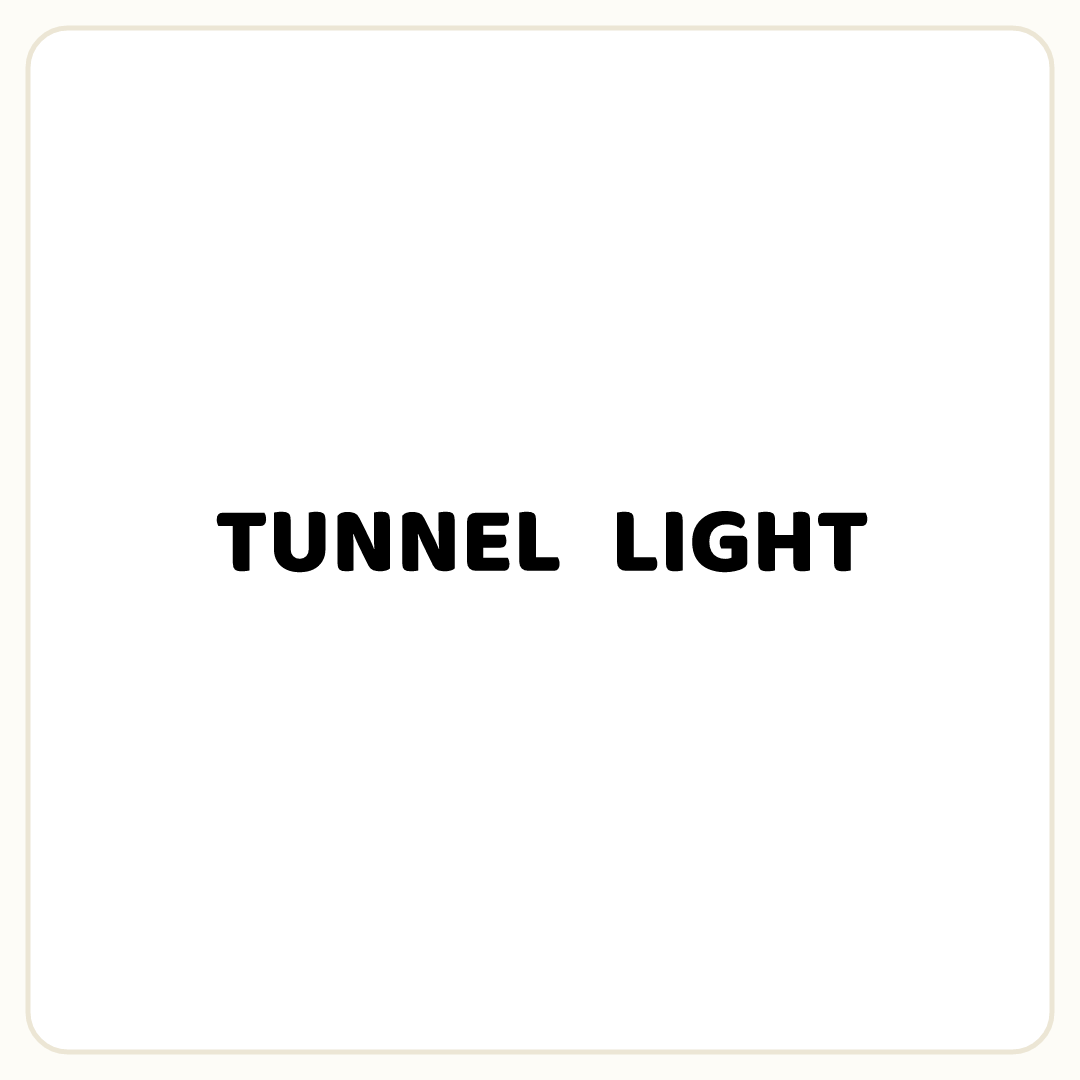Rebus puzzle: the word &quot;TUNNEL&quot;, then the word &quot;LIGHT&quot;