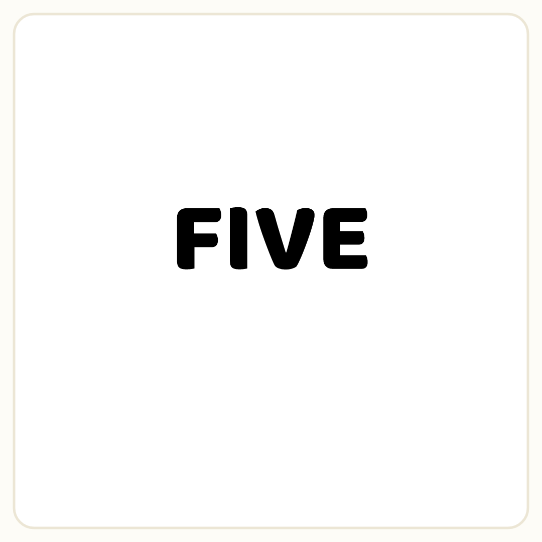 Rebus puzzle: the word &quot;FIVE&quot;, printed directly above a deliberate blank space, printed directly above a deliberate blank space