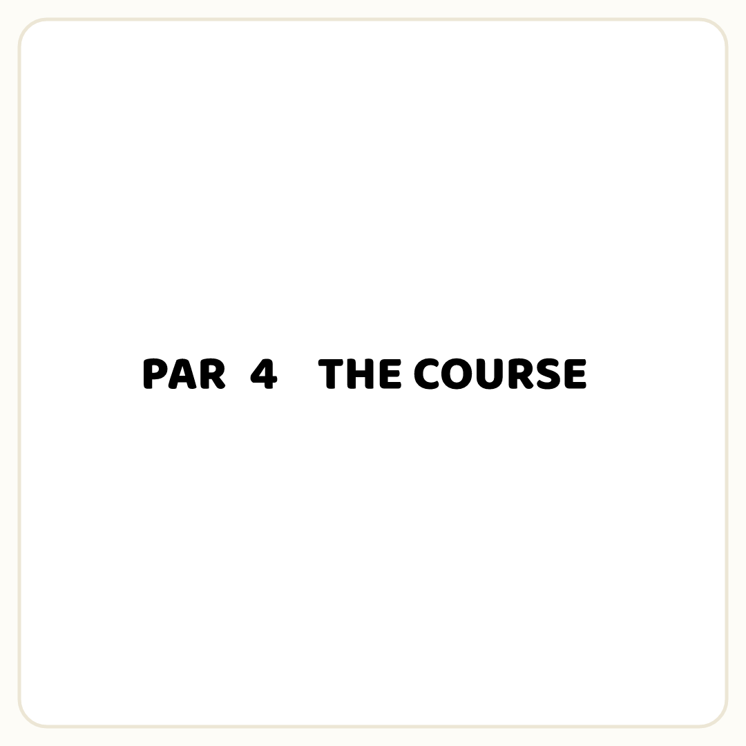 Rebus puzzle: the word &quot;PAR&quot;, then the word &quot;4&quot;, then the word &quot;THE COURSE&quot;