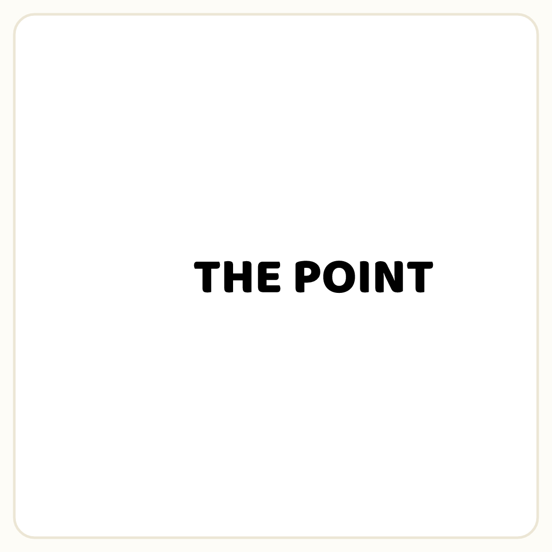 Rebus puzzle: a deliberate blank space, then the word &quot;THE POINT&quot;