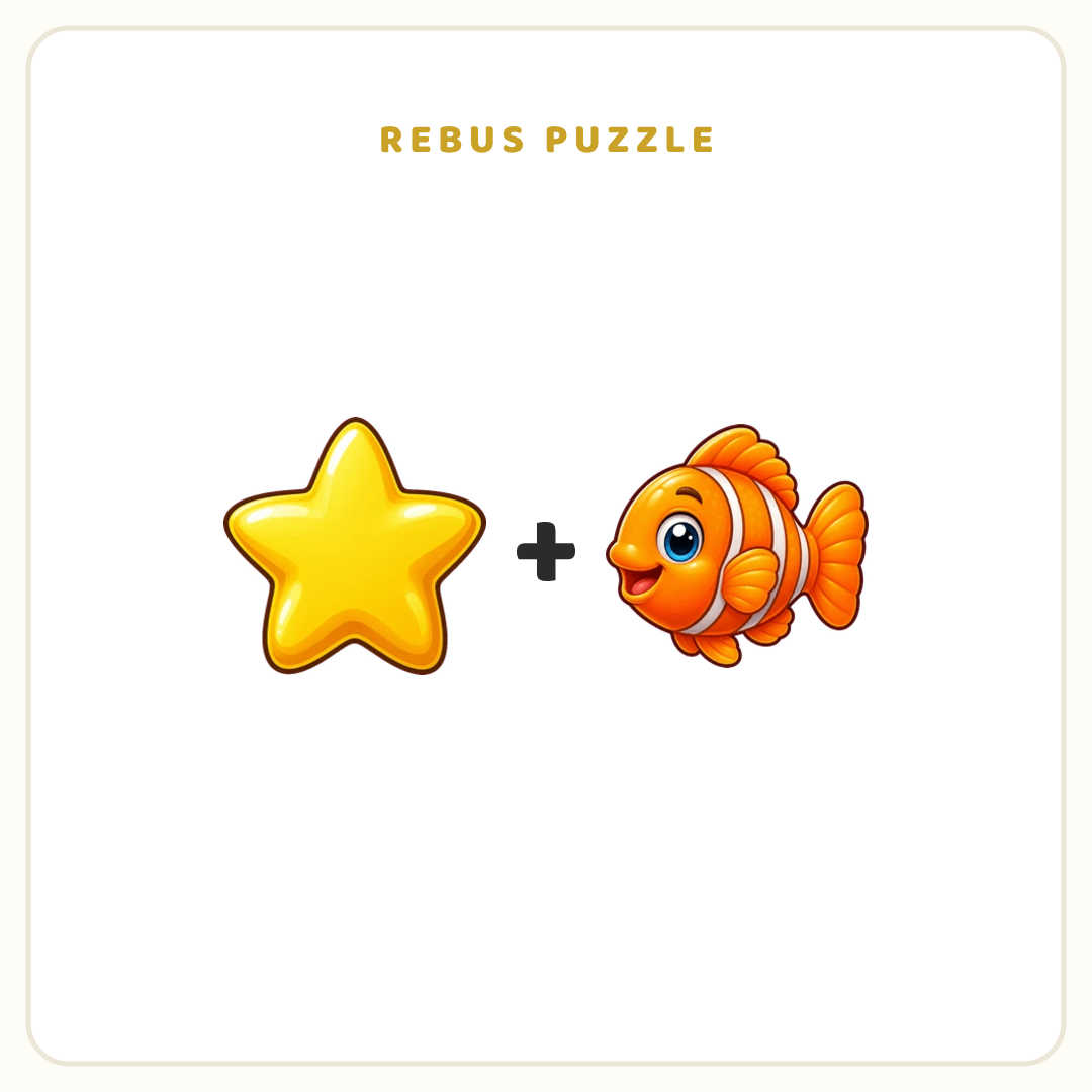 Rebus puzzle: ⭐ + 🐟