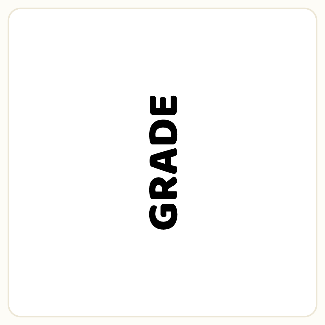Rebus puzzle: the word &quot;GRADE&quot; rotated so it reads upward